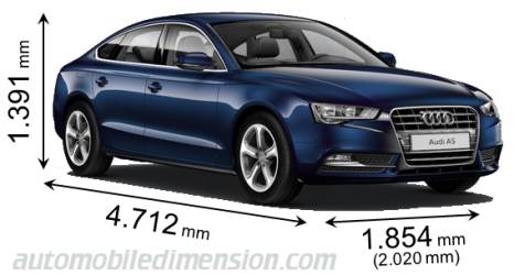 Audi A5 Sportback 2012 Abmessungen