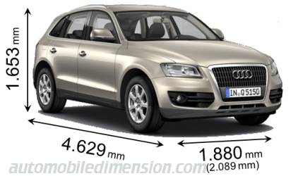 Dimensioni Audi Q5 2009