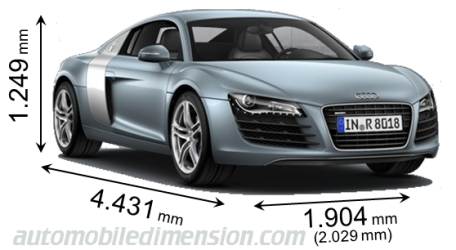 Dimension Audi R8 Coupe 2009