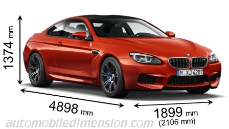 BMW M6 Coupé Abmessungen