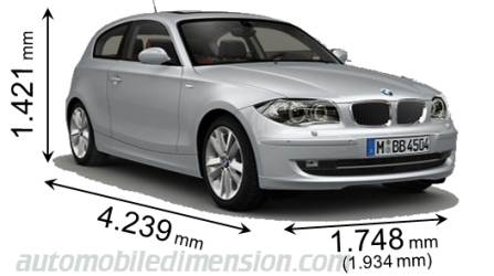 BMW 1 2008 dimensions