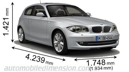 BMW 1 2008 afmetingen