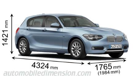 BMW 1 2012 dimensions