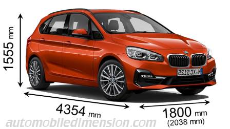 Dimensions Of Bmw Cars Showing Length Width And Height