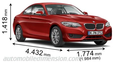 BMW 2 Coupe 2014 afmetingen