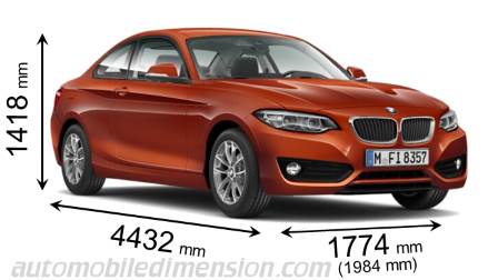 Dimension BMW 2 Coupe 2017