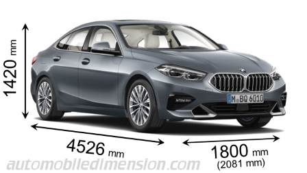 Dimension BMW 2 Gran Coupe 2020
