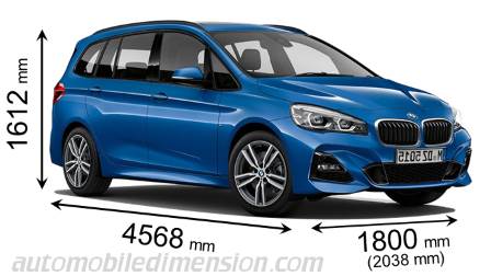 BMW 2 Gran Tourer dimensions, boot space and similars