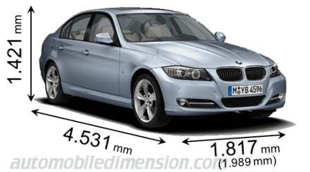 BMW 3 2009 afmetingen