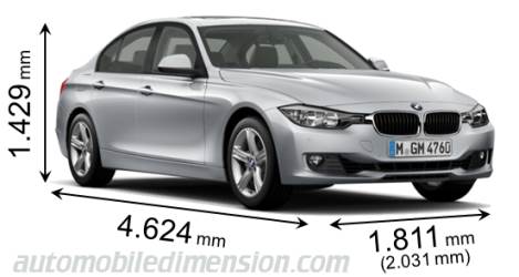Dimensioni BMW 3 2012