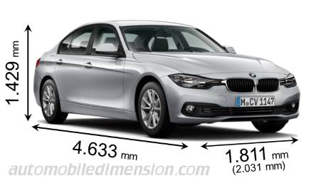 BMW 3 2015 Abmessungen