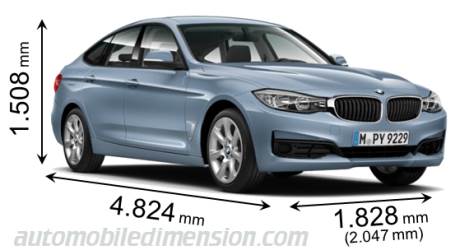 BMW 3 Gran Turismo 2013 mått