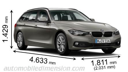 BMW 3 Touring 2015 dimensions