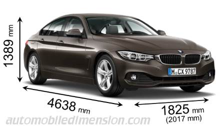 BMW 4 Gran Coupe 2017 dimensions