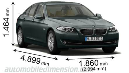 BMW 5 2010 dimensions