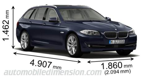 BMW 5 Touring 2010 dimensions