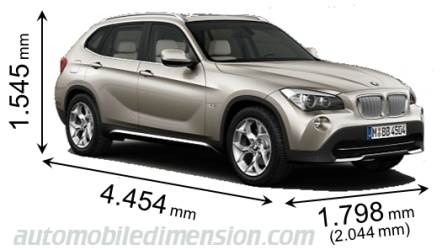 BMW X1 2010 afmetingen