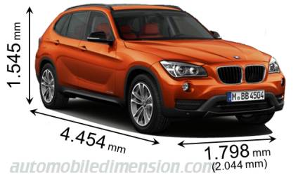 BMW X1 2012 dimensions