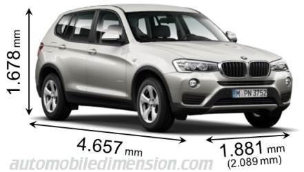 Dimension BMW X3 2014