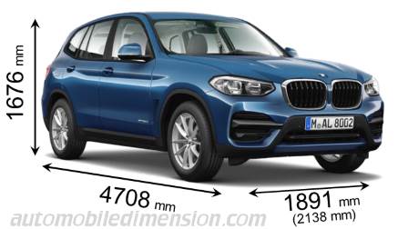 Taille de la BMW X3 2017