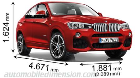 BMW X4 2014 afmetingen