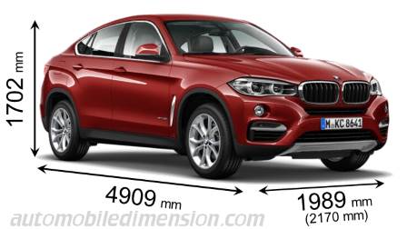 Dimensioni BMW X6 2015