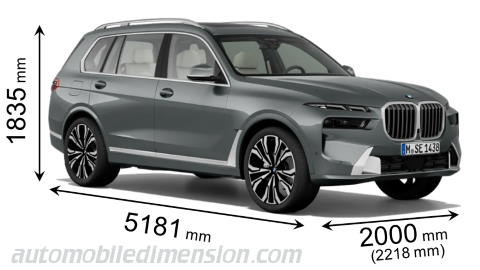 BMW X7 measures in mm