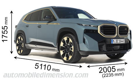 BMW XM measures in mm