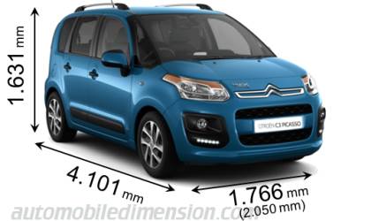 Dimensioni Citroen C3 Picasso 2013