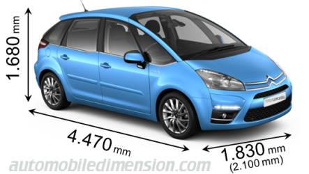 Dimension Citroen C4 Picasso 2011