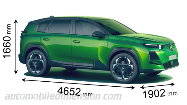 Citroën C5 Aircross length x width x height
