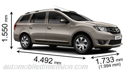 Dacia Logan MCV 2014 dimensions