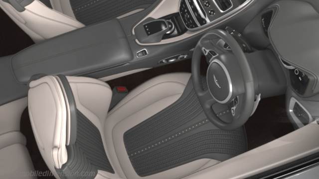 Interieur detail van de Aston-Martin DB11