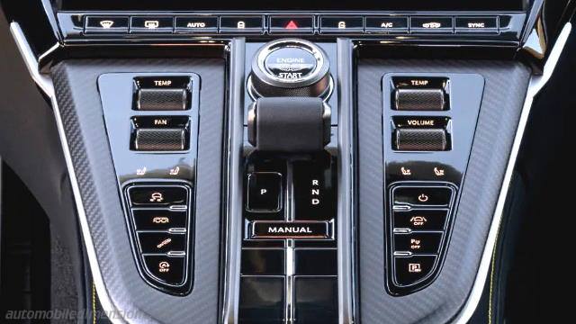 Interior detail of the Aston-Martin Vantage