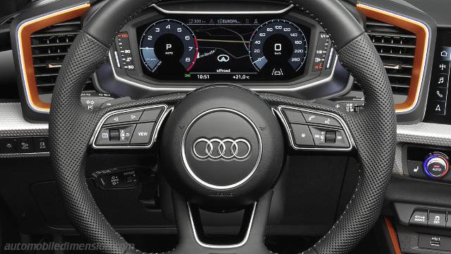 Interieur detail van de Audi A1 citycarver