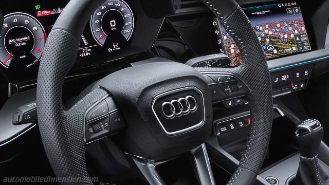 Détail intérieur de l'Audi A3 Sportback