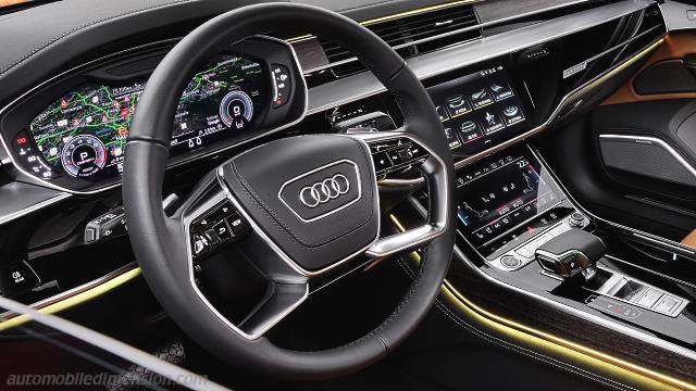Interior detail of the Audi A8 L