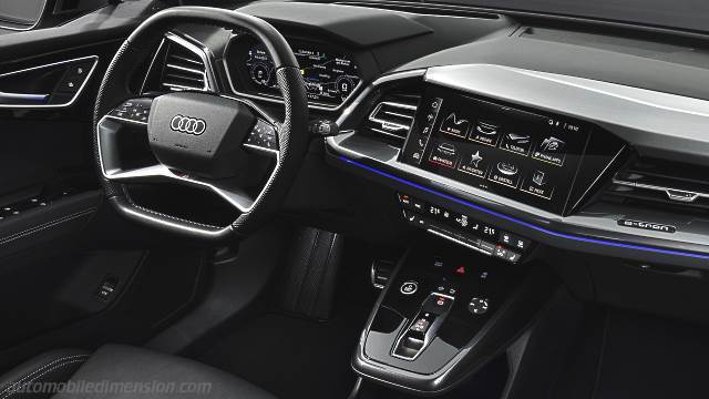 Dettaglio interno dell'Audi Q4 Sportback e-tron