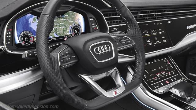 Interior detail of the Audi Q8