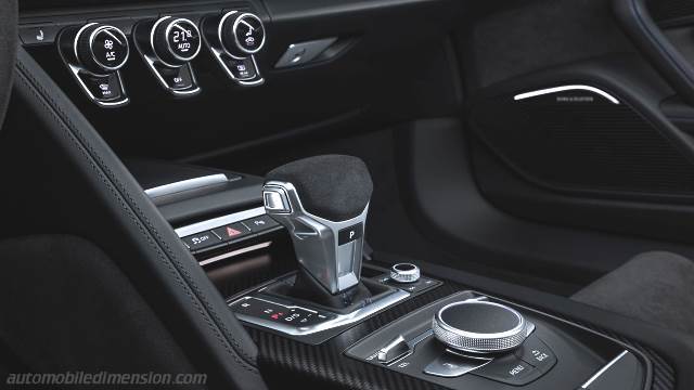 Dettaglio interno dell'Audi R8 Coupe