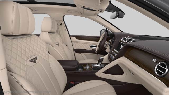 Dettaglio interno della Bentley Bentayga