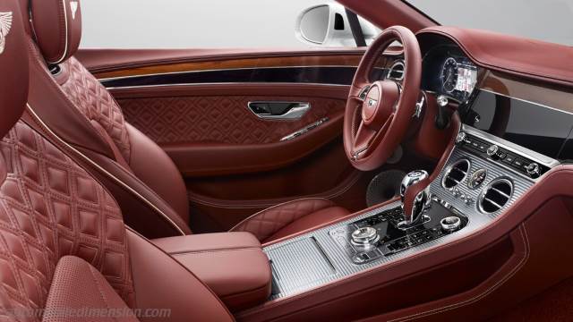 Détail intérieur de la Bentley Continental GT Convertible