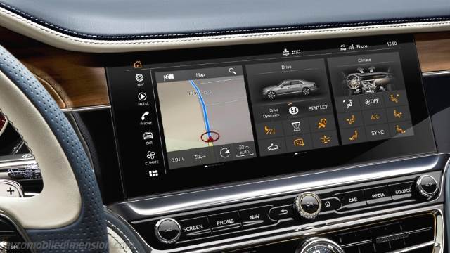 Interior detail of the Bentley Flying Spur