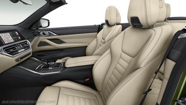 Interieur detail van de BMW 4 Cabrio