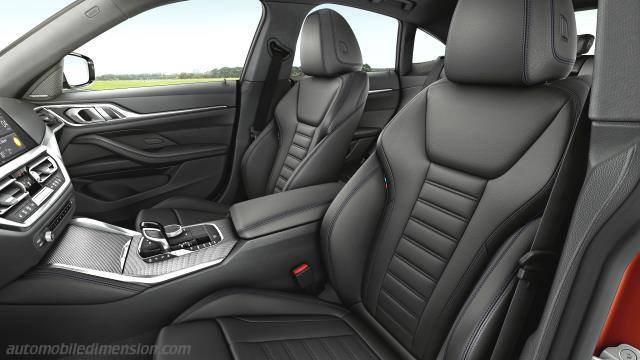 Interieur detail van de BMW 4 Gran Coupe