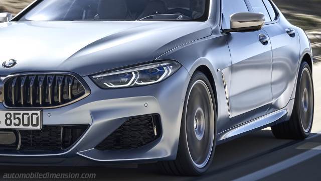 Dettaglio esterno della BMW 8 Gran Coupe