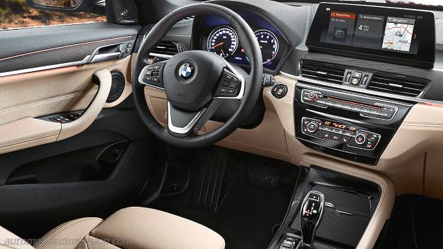 Interior detail of the BMW X1