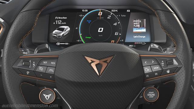 Interior detail of the CUPRA Leon