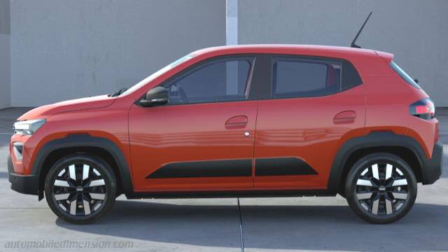 Exterieur van de Dacia Spring