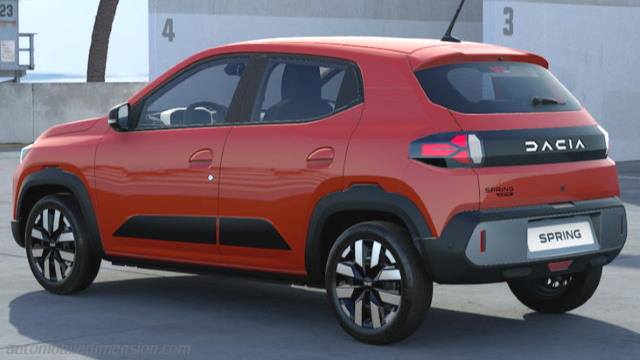 Exterieur detail van de Dacia Spring